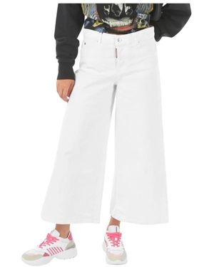 DSquared² Slim Fit Cropped Jeans - Weiß