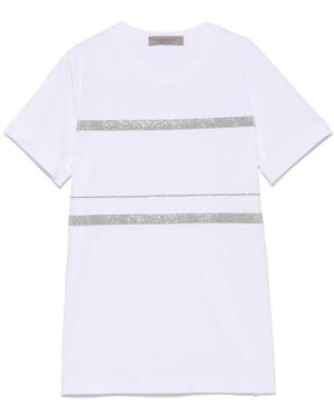 D.exterior Weiße Monili-Detail T-Shirt