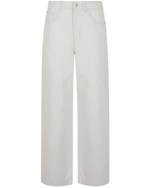 Moorer Wide Jeans - White