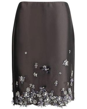 Prada Crystal A-Lijn Rok - Grijs