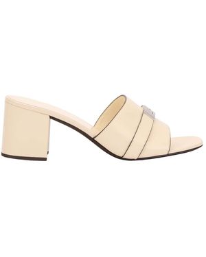 Tory Burch Schoenen ,Leer Lee Lee Sandalen Met Hak - Wit
