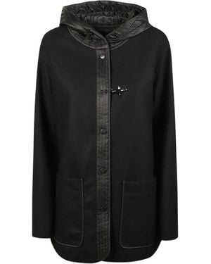 Fay Single-Breasted Coats - Negro