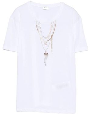 Liu Jo Tops ,Wit ,Katoen T-Shirts En Poloshirts