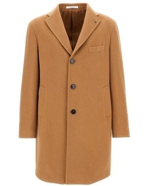 Tagliatore Single-Breasted Coats - Brown