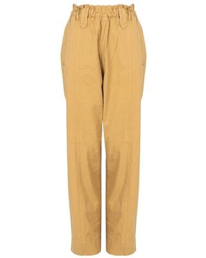 Pinko Broeken ,Linnen Broek - Geel
