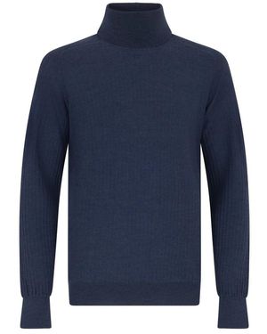 Roberto Collina Truien & Vesten ,Blauw ,Truien