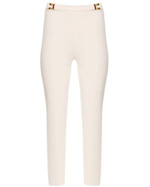 Elisabetta Franchi Skinny Trousers - Natural
