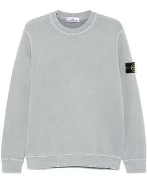 Stone Island Klassischer baumwollfleece crewneck sweatshirt - Grau