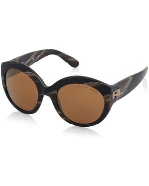 Ralph Lauren Ovalen Zonnebril - Blauw