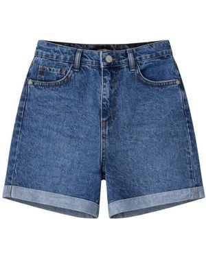 Goldenim Paris Korte Broeken ,Blauw ,Denim Short Denim