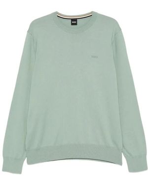 HUGO Round-Neck Knitwear - Green