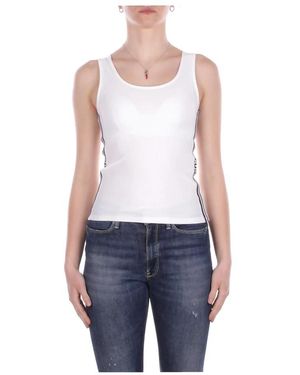 Gcds Tops ,Wit ,Canotta - Blauw