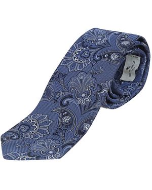 Etro Seidenjacquard-Krawatte Mit Blumenmuster - Blau
