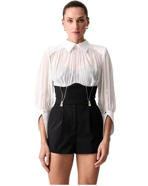 Elisabetta Franchi Jumpsuits & Playsuits ,Veelkleurig ,Playsuits - Zwart