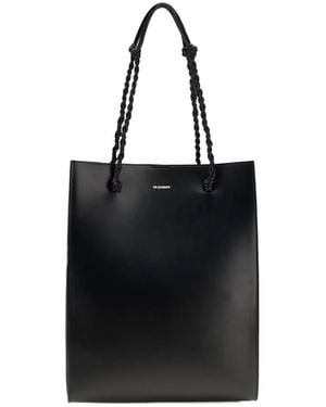 Jil Sander Tassen ,Zwart ,Leer Tangle Tote