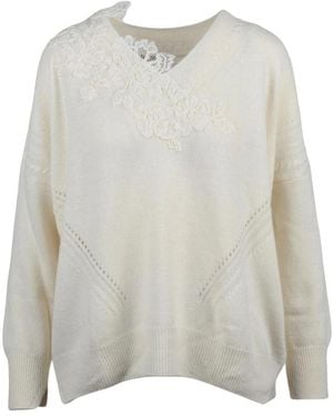 Ermanno Scervino V-Neck Knitwear - Gris