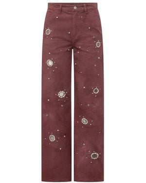 Des Phemmes Wide Trousers - Rosso