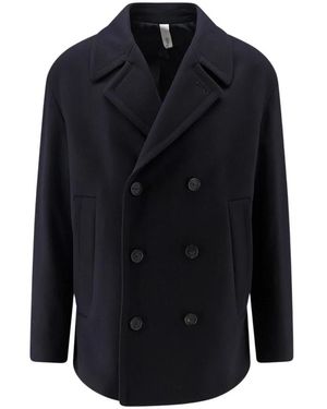 Hevò Double-Breasted Coats - Bleu