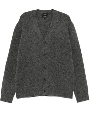 A.P.C. Truien & Vesten ,Grijs ,Wol Alpaca Wol Cardigan