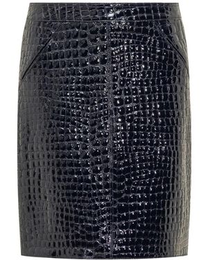 Tom Ford Rokken ,Blauw ,Leer Croc Print Rok