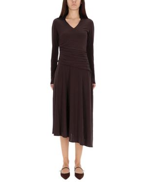 Tory Burch Jersey-Kragenkleid - Schwarz