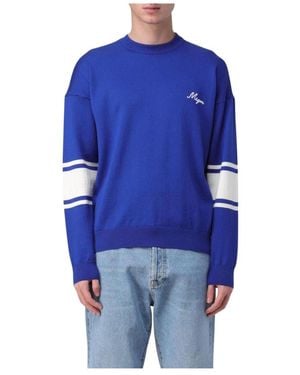 MSGM Round-Neck Knitwear - Bleu