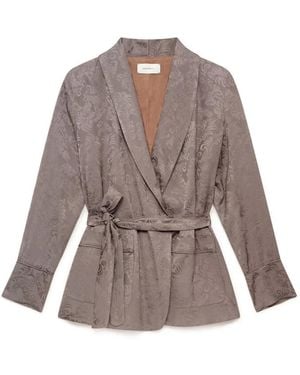 Maliparmi Damask Jacquard Blazer - Bruin