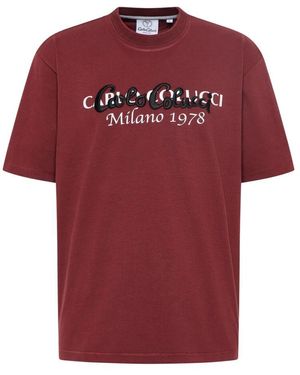 carlo colucci Oversize T-Shirt - Rot