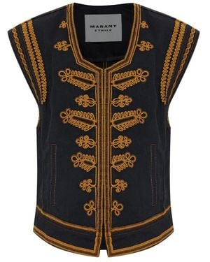 Isabel Marant Edmee Denim Vest - Zwart