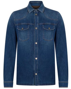 Moorer Denim Shirts - Blue