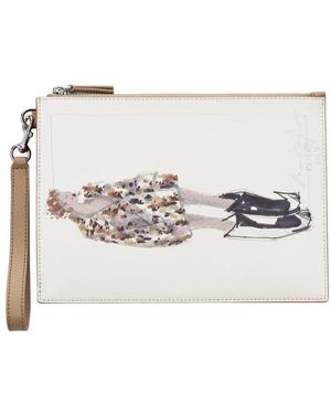 Marc Jacobs Accessoires ,Bruin ,Leer The Wristlet Marc Sketch - Wit