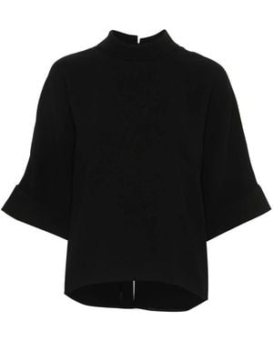 Mark Kenly Domino Tan Blouses - Black