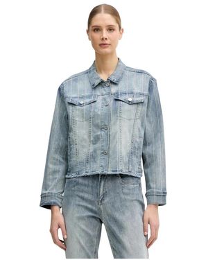 Joseph Ribkoff Denimjacke Mit Strasssteinen - Blau