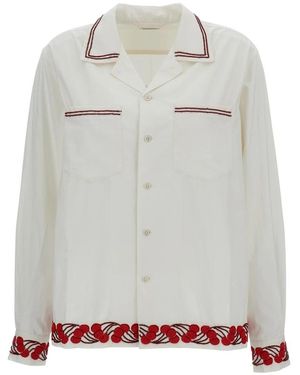 Bode Cherry Lane Beaded Shirt - Grijs