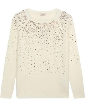 Oltre Round-Neck Knitwear - Blanco