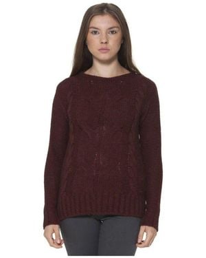 Fred Perry Roter Wollkreuzstich-Pullover - Braun