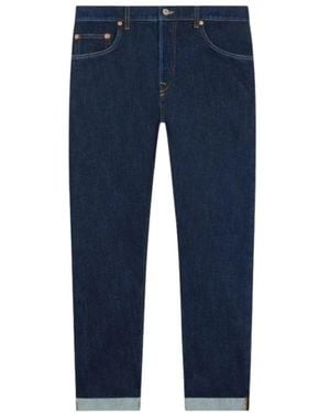 Dondup Regular Fit Denim Jeans Dunkle Waschung - Blau