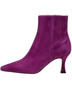 Poche Paris Schoenen ,Paars ,Leer Veronique Heeled Boots