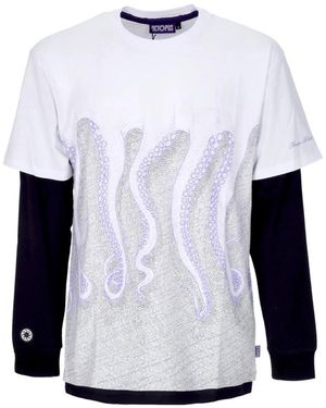 Octopus Long Sleeve T-Shirts - White