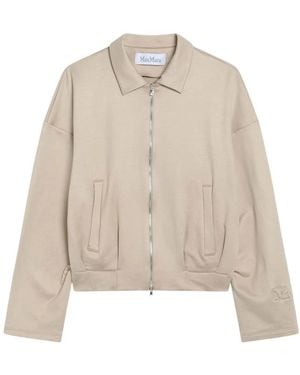 Max Mara Felpa Zip/Cardigan Pure - Naturel