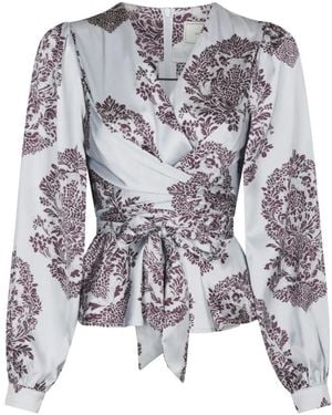 Neo Noir Overhemden ,Blauw ,Polyester Rista Deco Drop Blouse