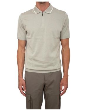 Corneliani Tops ,Katoen Polo Shirt - Grijs