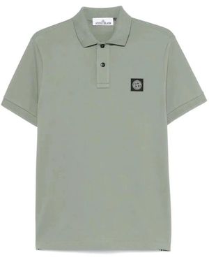 Stone Island Slim Fit Polo Kurzarm T-Shirt - Grün