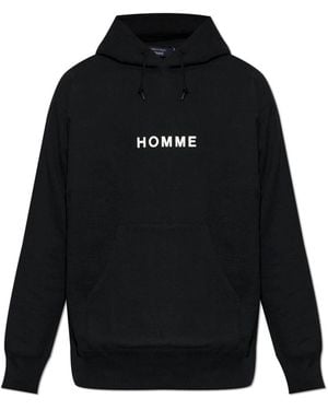 Comme des Garçons Hoodies & Sweatvesten ,Zwart ,Katoen Hoodie
