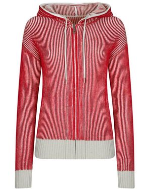 Add Strickjacke in doppelseitigem ripp - Rot