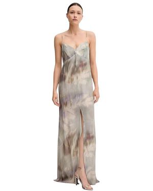 Sandro Ferrone Rechte Maxi Jurk - Metallic