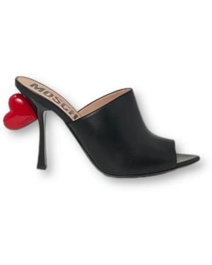 Moschino Heeled Mules - Black