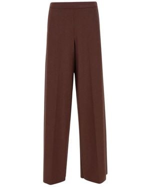 Marella Wide Trousers - Marrón
