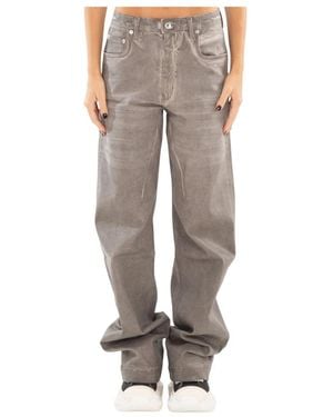 Rick Owens Foiled Loose Jeans En Dust, Mujer, Talla - Gris
