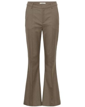 Gestuz Broeken ,Grijs ,Wol Paula Wide Pants